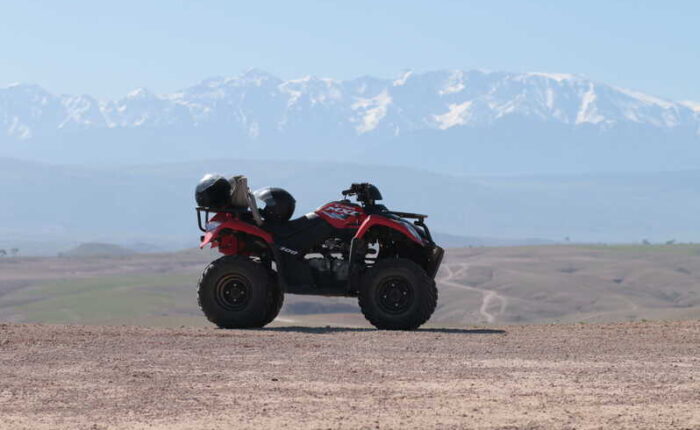 Enjoying the ATVs in the desert