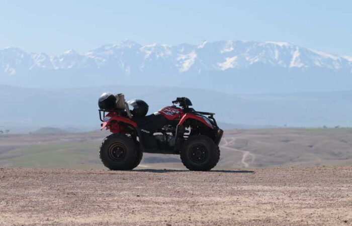 Enjoying the ATVs in the desert
