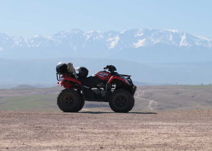 Enjoying the ATVs in the desert