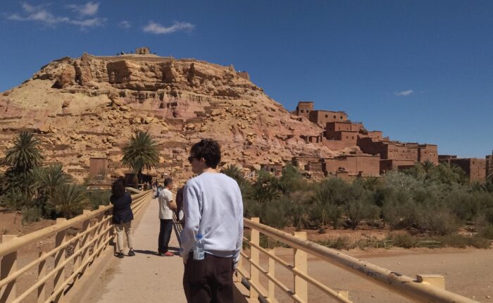 a man of our clients walking into the Kasbah