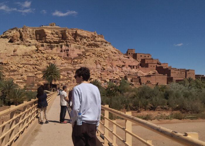 a man of our clients walking into the Kasbah